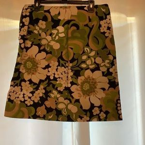 J. Crew multi color floral skirt.